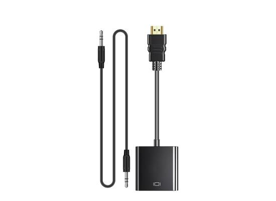 COTECi HDMI to VGA Cable with Audio Connector Adapter - Black